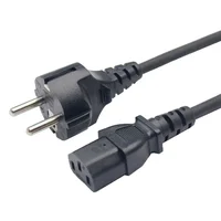1m 1.2m 1.5m 1.8m 2.0m IEC 320 C14 European Standard Power cable 3*0.75mm power cord