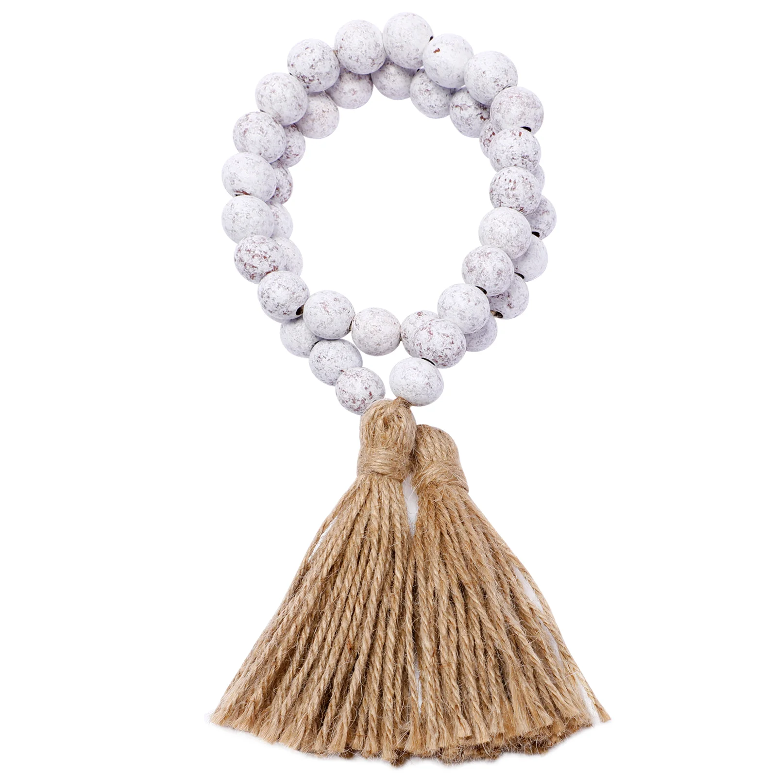 

String Retro Home Decor Natural Wood Bead Garland Rope Hanging Beads Tassel