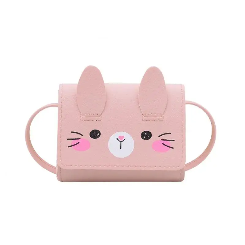 Практичный детский мини-кошелек для монет с кроликом и плечевым ремнем