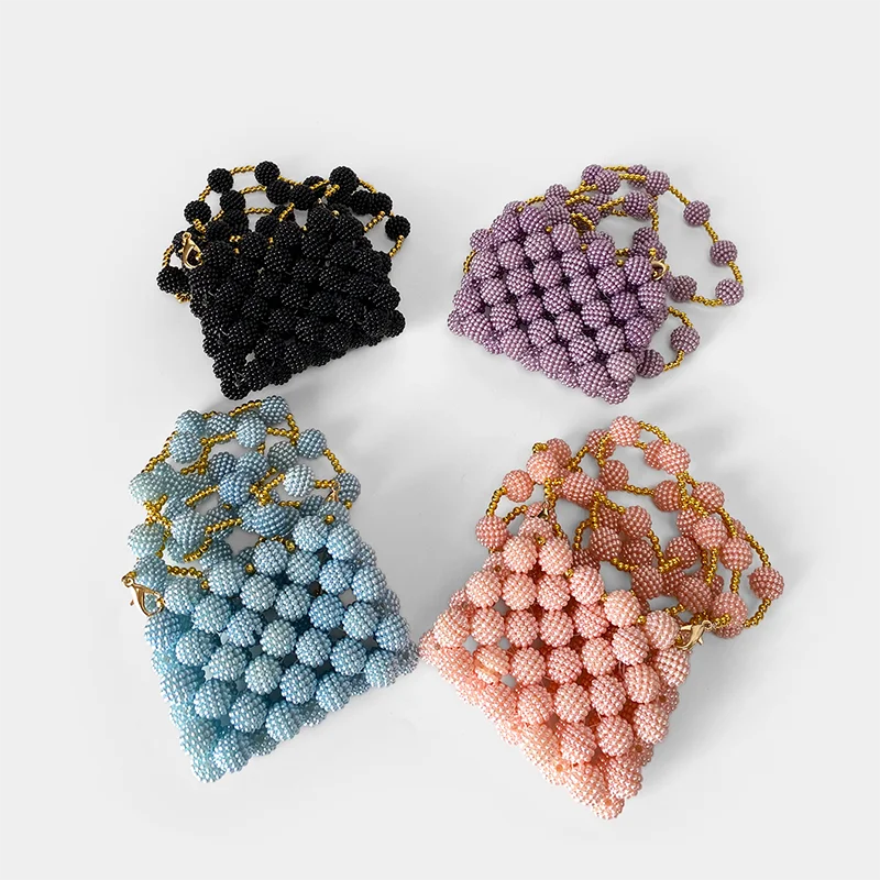 Мини-сумка Yangmei Женский Клатч Ручной Работы С Бисером Для Ужина Универсальная