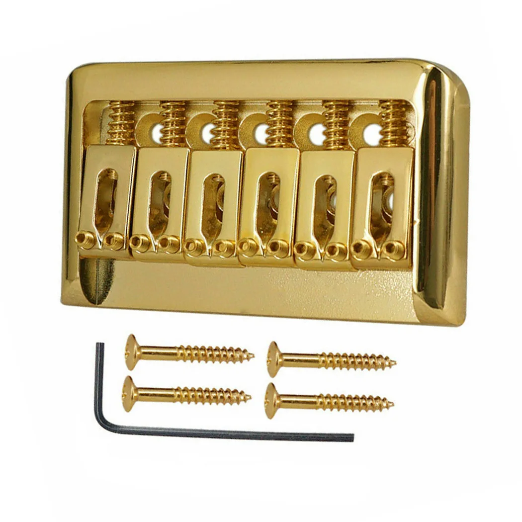 Фото Седло для гитары Hardtail Bridge Fixed Hardtail 6-струнный электрический e для Stratocaster Telecaster ST TL, запасные части для гитары №4