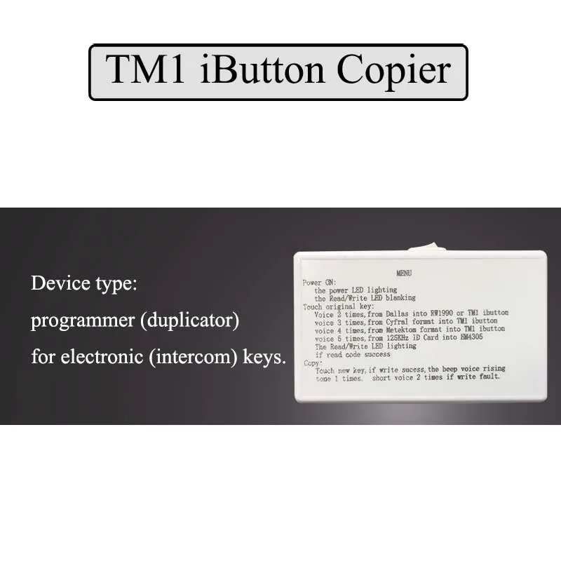 IButton копировальный электронный считыватель ключей TM1 программатор TM ID аппарат