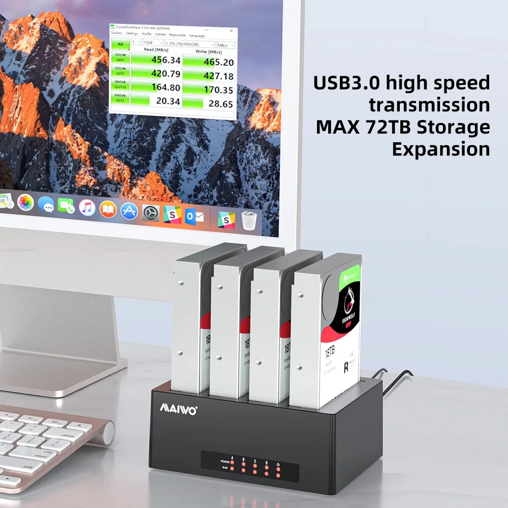 MAIWO 4-х чехол для жесткого диска SATA-USB 3.0 внешний многоступенчатый 2 5 3 5-дюймовый HDD