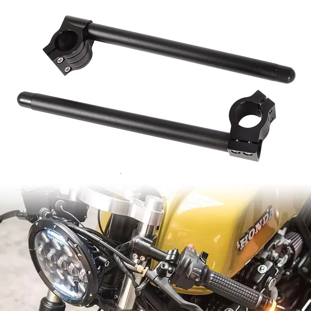 

NEW2023 Black Motorcycle Handlebar Racing Adjustable CNC 32 33 35 36 37 39 41 45 48 50 51 MM Clip On Fork Tube Handle Bar For Ca