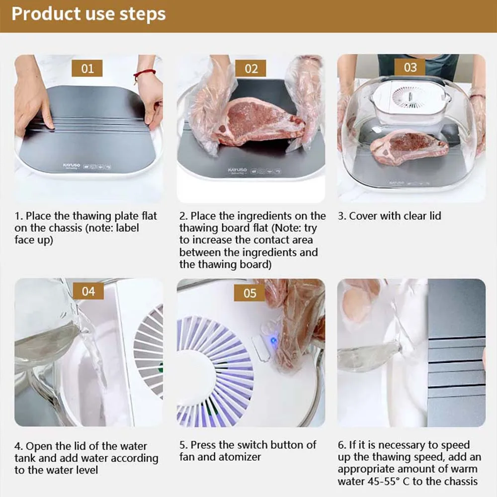 Kitchen Food Thaw Machine Multifunctional Defroster Household Convenient Fast Steak Meat Unfreeze