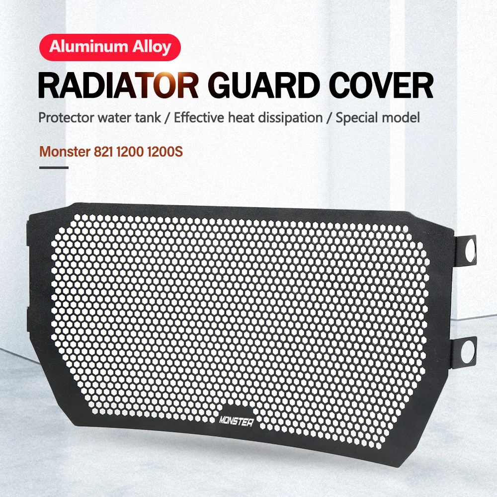 

2021 New Motorcycle Radiator Grille Guard Grill Cover Protector For DUCATI MONSTER 821 MONSTER 1200 1200S 2014 2015-2020 2019