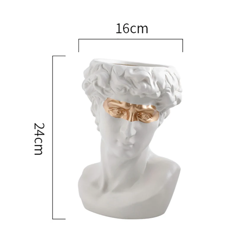Эрмакова Скандинавский стиль Творческая ваза с портретом человека Декоративные украшения из смолы Девушка Дэвид Домашний декор аксессуары на.
