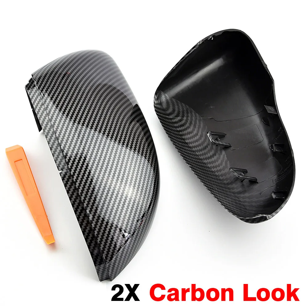 

2X Wing Mirror Cover Caps (Carbon Effect) for Volkswagen Mirror Cover Caps For VW Golf MK6 R20 Touran Golf GTI 6 Golf 6 R