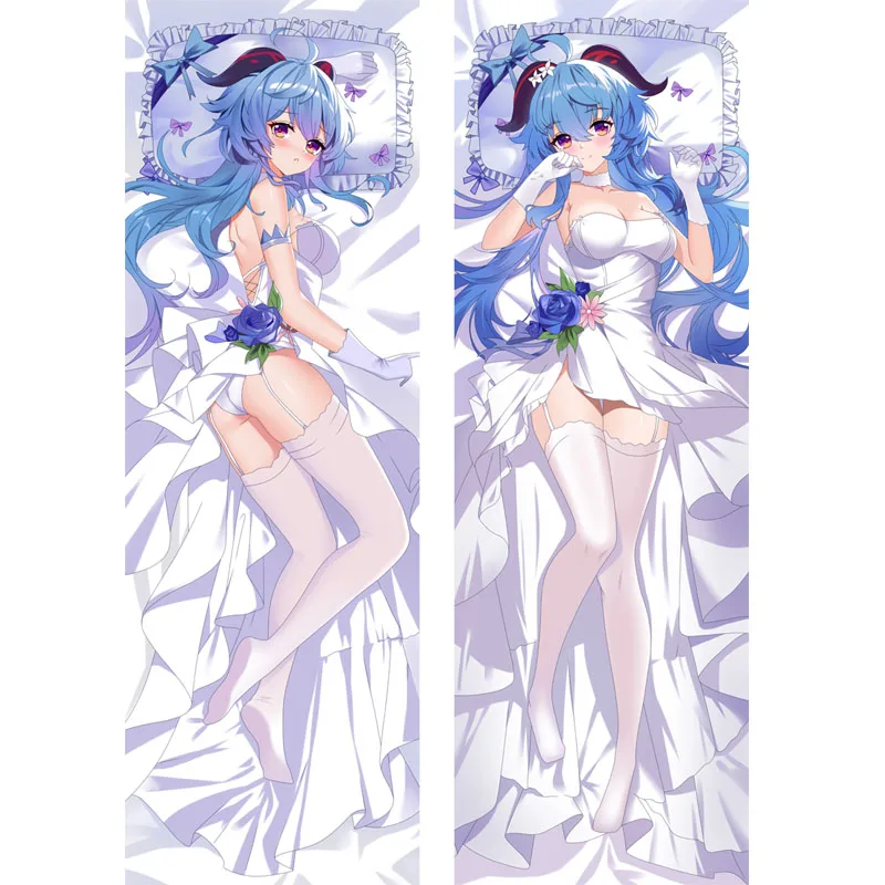 

Anime Game Genshin Impact Gan Yu Wedding Cosplay Dakimakura Huggbale Body Otaku Bed Cushion Pillow Cover DIY Custom Pillowcase