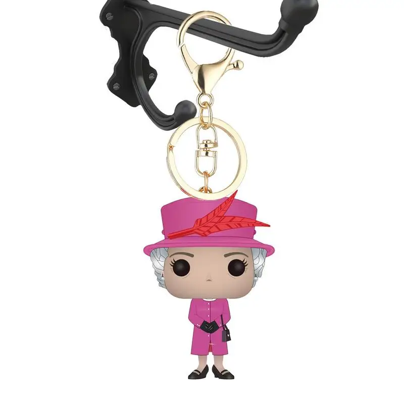 

Queen Elizabeth II Doll Keychain 2022 Queen Elizabeth II 70th Anniversary Keychain Platinum Jubilee British Queen Memorial Doll