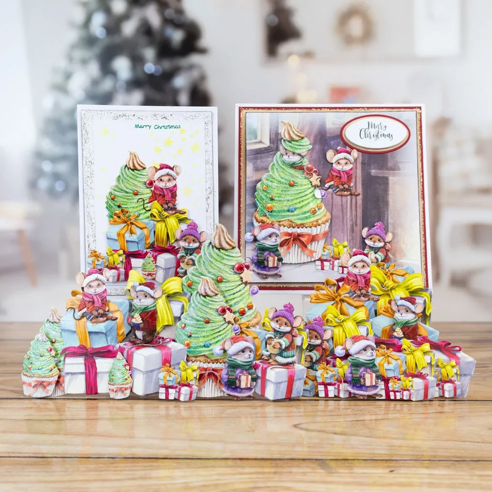 Новинка счастливая Рождественская мышь подаренная Милая для торта