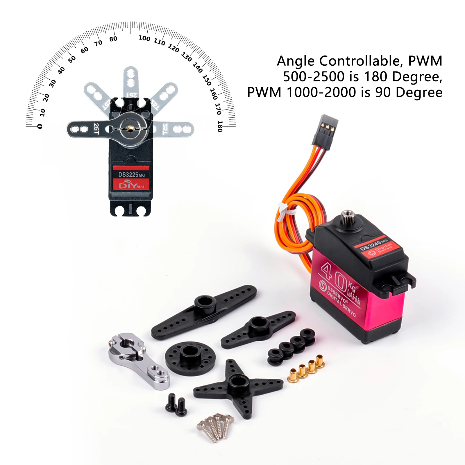 1 шт./2 шт./4 шт. 40 кг цифровые сервоприводы DS3240 180 ° /270 Вращение с большим крутящим