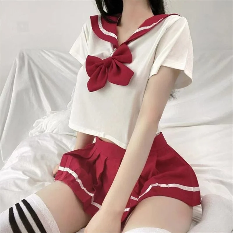 

Japanese Sexy Sailor Erotic Lingerie Student Wear Small Chest Pure JK Uniform Perspective Soft Girl Cute Suit Roleplay Clothes