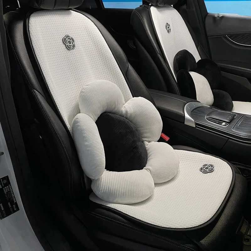 

2022 New Arrival Four Seasons Universal Summer Cool Ice Silk Breathable Protective Car Seat Cushion Cover