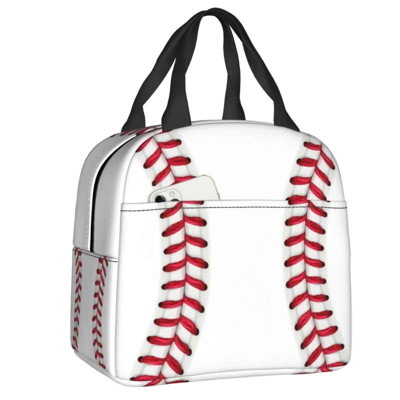 

Baseball Lace Lunch Bag for Camping Travel Portable Picnicsulated Cooler Thermal Lunch Box Women Kidste Container