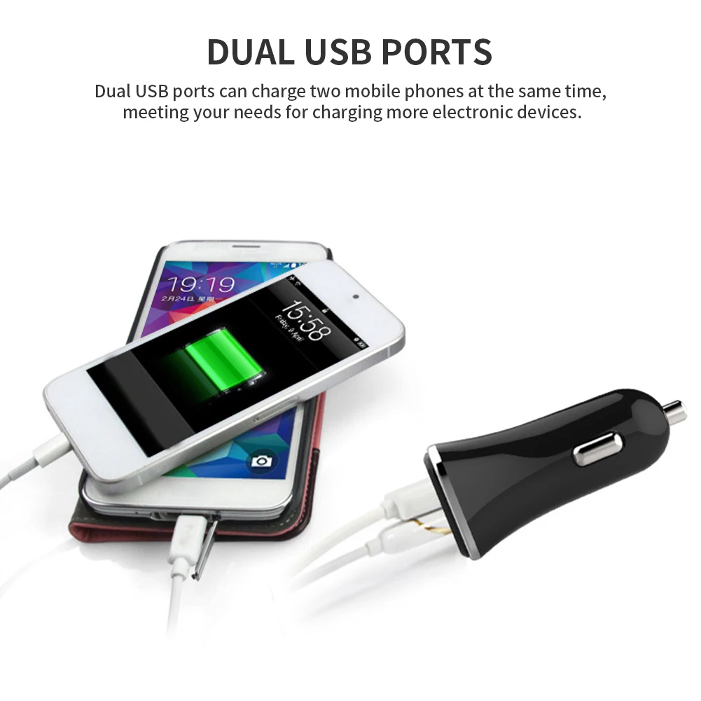 Универсальный адаптер ABS авто 12 В 24 автомобильное зарядное устройство 5 2 4 А