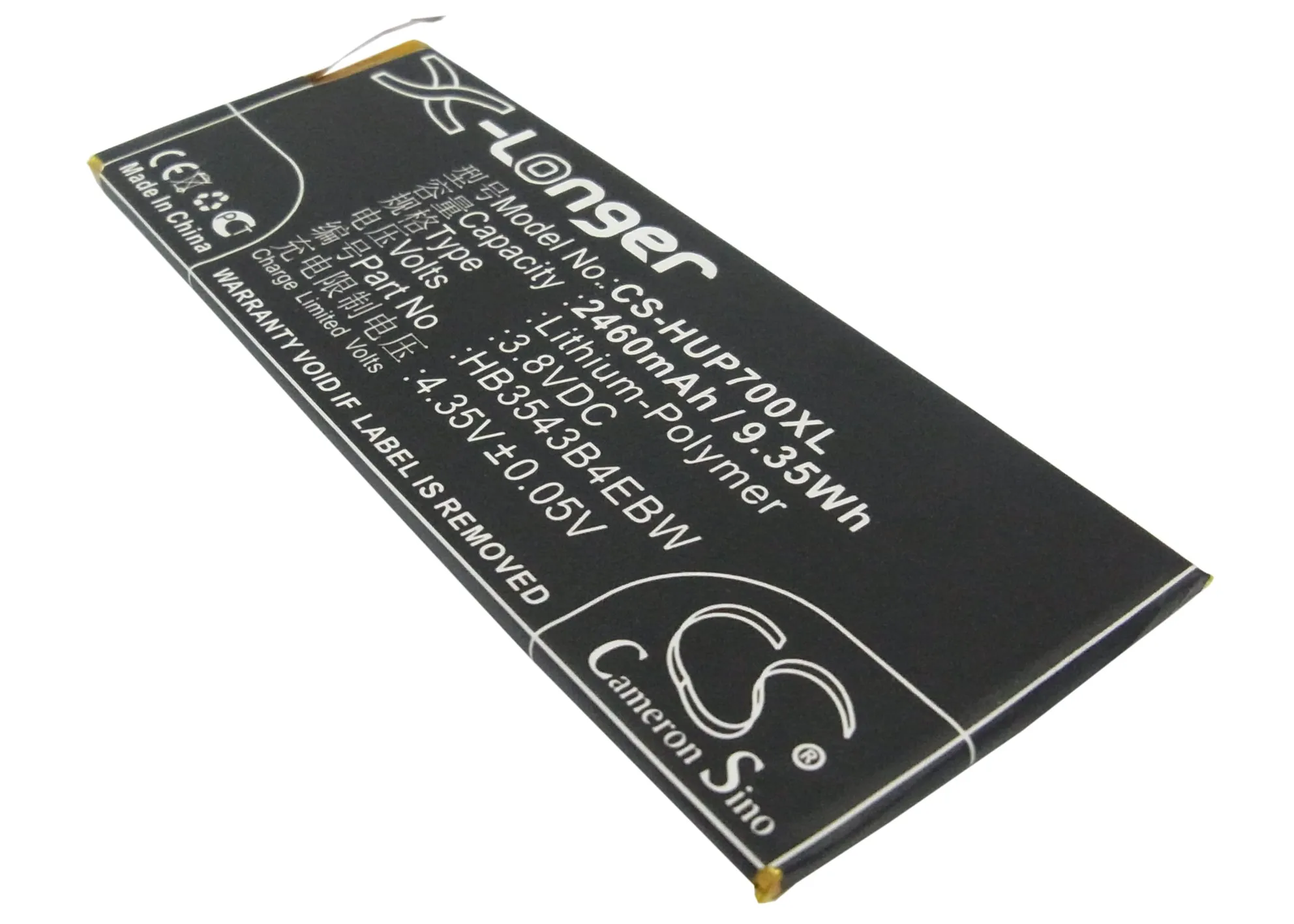 

CS 2460mAh/9.35Wh battery for Huawei Ascend P7,Ascend P7-L00,Ascend P7-L05,Ascend P7-L07,Ascend P7-L09, P7-L10,
