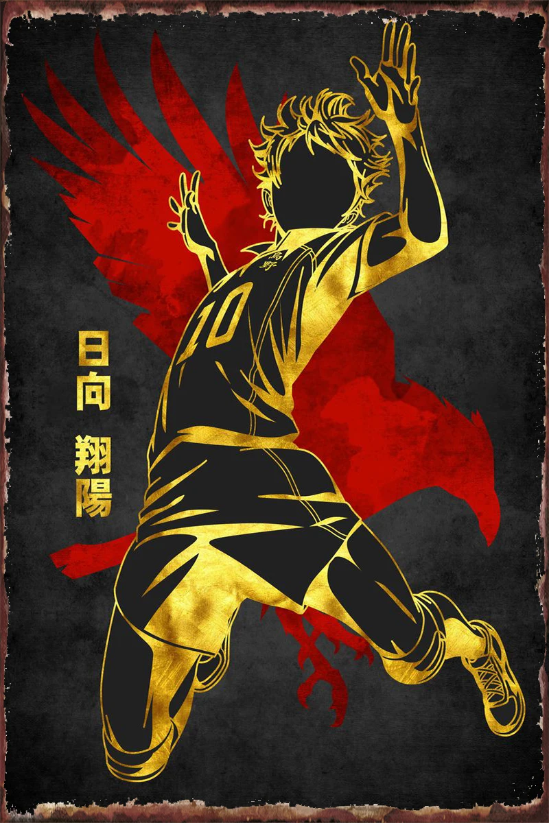 

Shoyo Hinata Metal Sign Tin Sign Tin Plates Wall Decor Room Decoration Retro Vintage For Art Man Cave Cafe Pub Home Club