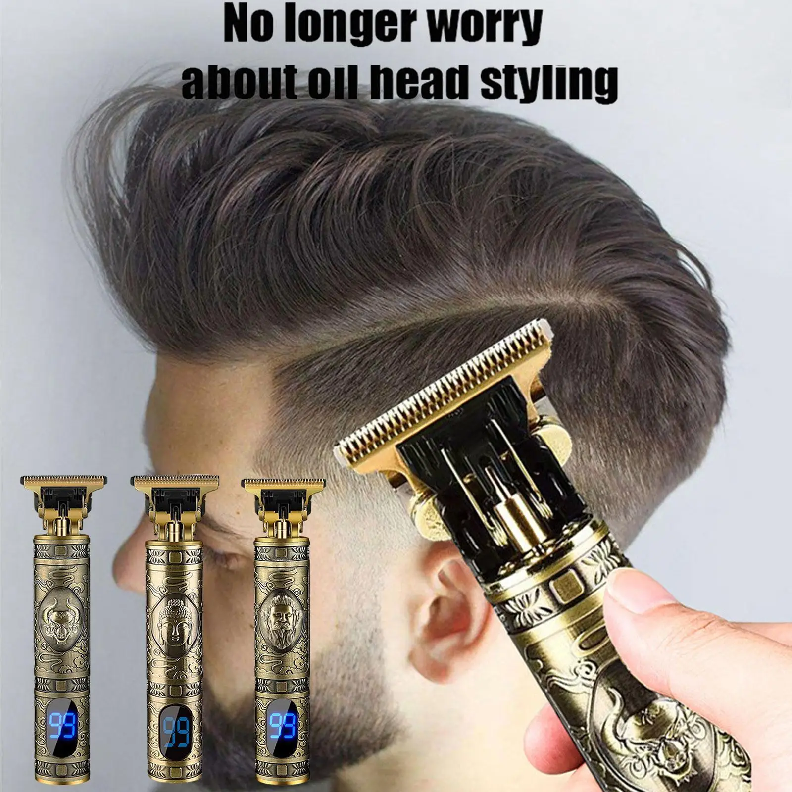

Electric Hair Professional Hair Cutting Machine Men's Shaver Trimmer For Men Beard Haircut Machine Metal USB J1R2