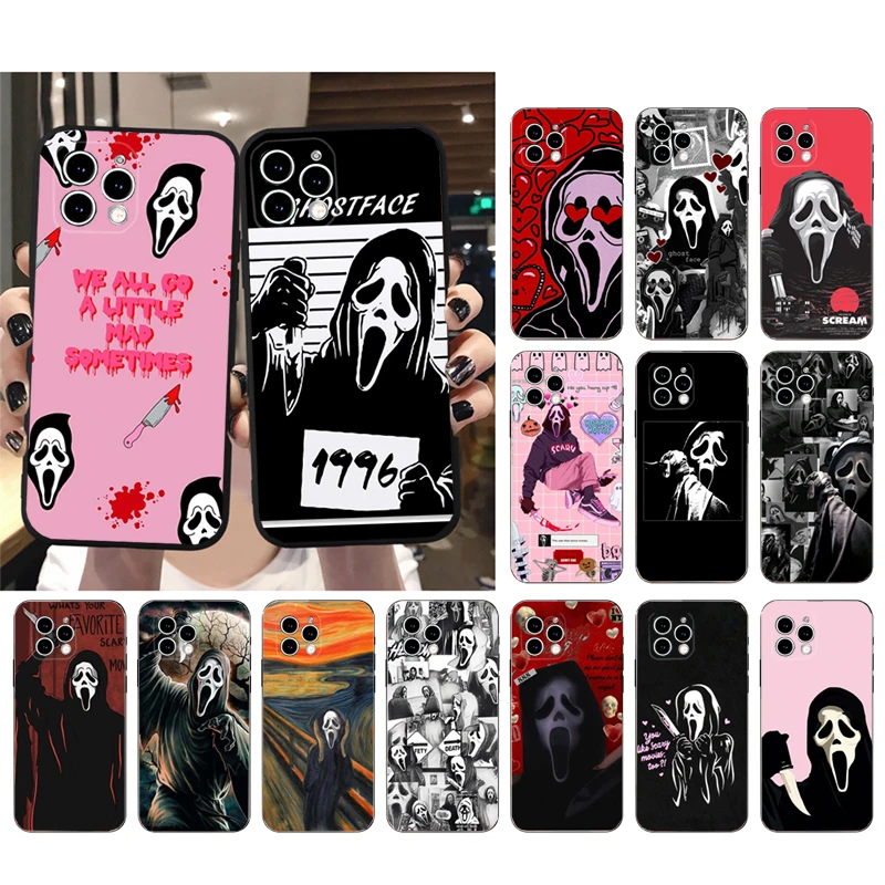 

Ghostface Ghost face horror Scream Phone Case For iphone 14 Pro Max 13 12 11 Pro Max XS XR X 12mini 7 8 14 Plus SE Case Funda
