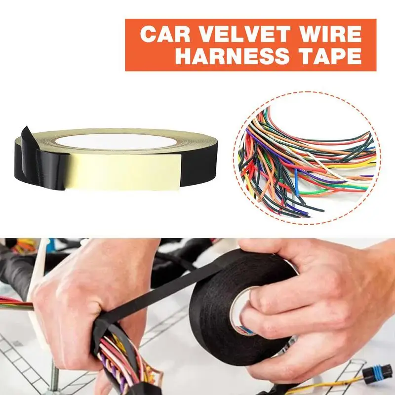 

Electrical Tape Heat Resistant Adhesive Cloth Fabric Tape For Automotive Multipurpose Harness Wiring Loom Electrical Heat Tape