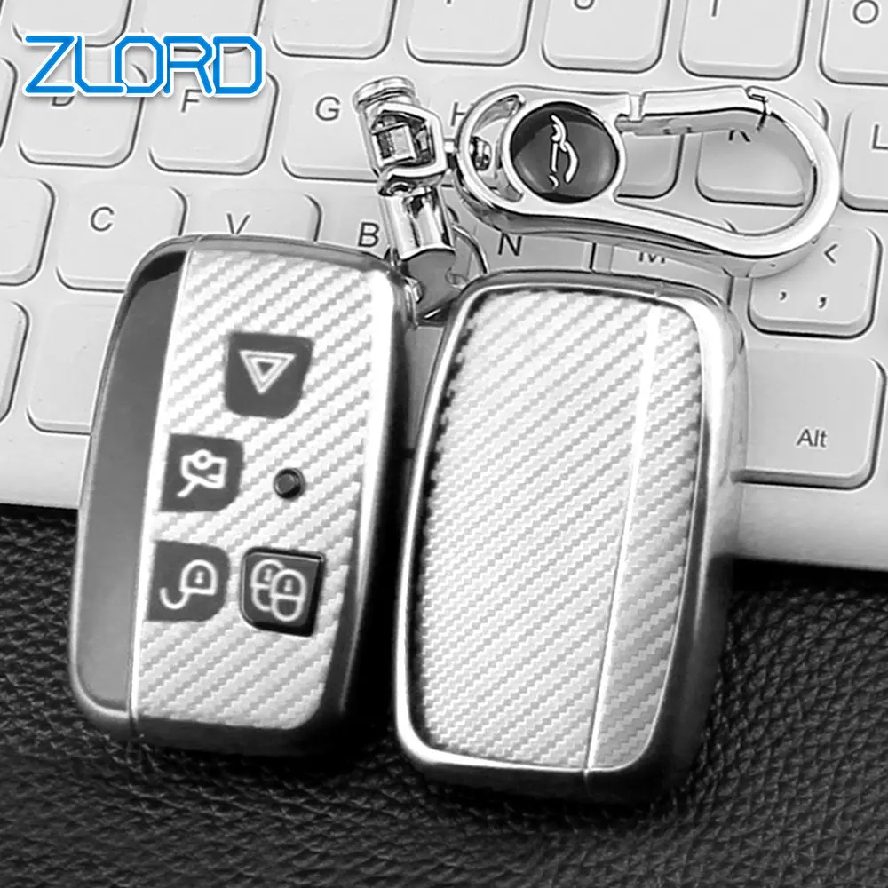 

For Land Rover A9 Range Rover Freelander 2 3 Evoque Discovery Sport TPU Car Key Case Cover Key Chain Ring Remote Key Protector