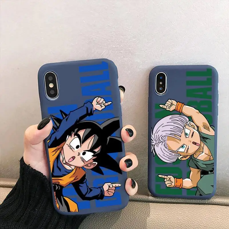 

Dragon Ball z Gotenks DBZ Phone Case for iPhone 13 12 mini 11 Pro XS MAX X XR 7 8 6 Plus Candy Color blue Soft Silicone Cover