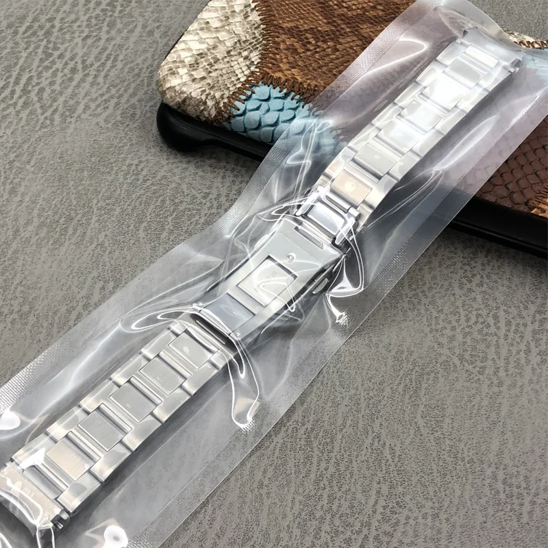 Solid 20mm Width Stainless Steel Watchband Deployment Buckle Suitable For SPB185/187 Dive Watch Case