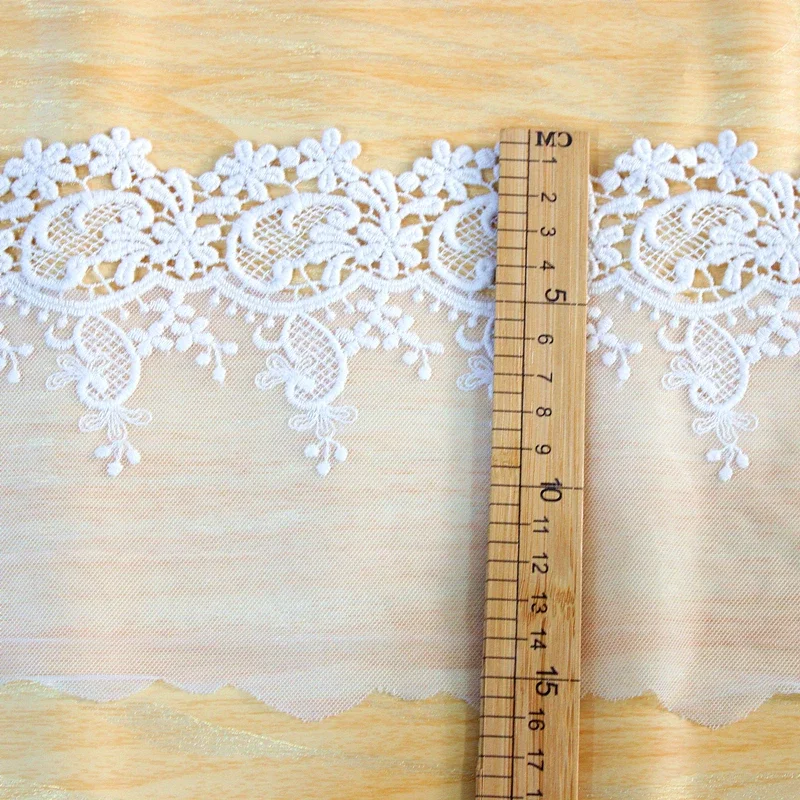 Водорастворимая хлопковая кружевная бейка с вышивкой тканевый материал