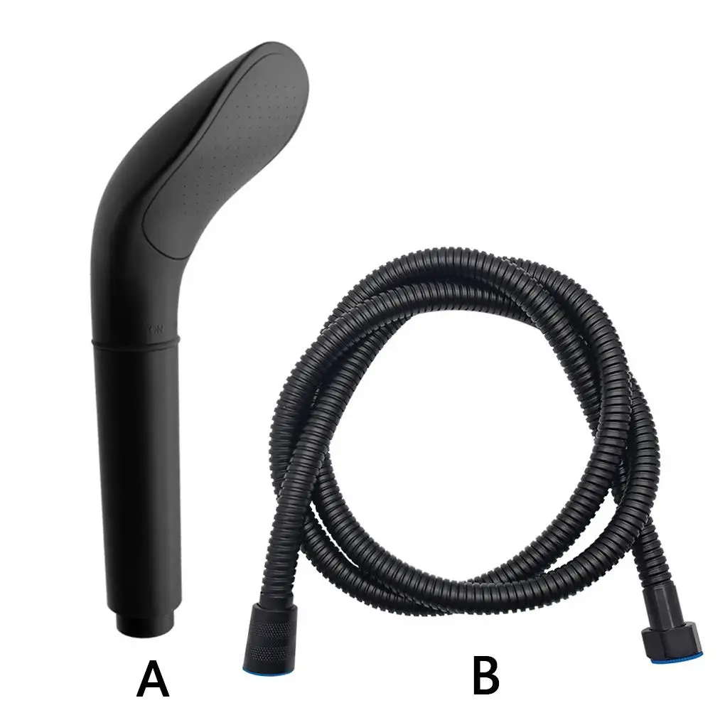 

1.4M Black Stainless Shower Head Hose Bathroom Shower Hose Handheld Shower Water Pipe Fittings Replacement Soft Water Pipe G1/2
