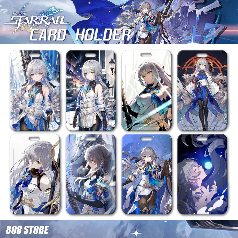

Honkai:Star Rail Fashion Hot Mihoyo Game Anime Bronya HD ABS Hard Plastic Card Holder Keychain Lanyard For Staff ID Students