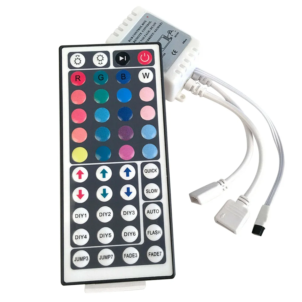 

LED Controller LED IR RGB Controler LED Lights Controller IR Remote Dimmer DC12V 6A WiFi Remote Controller, 44 Keys