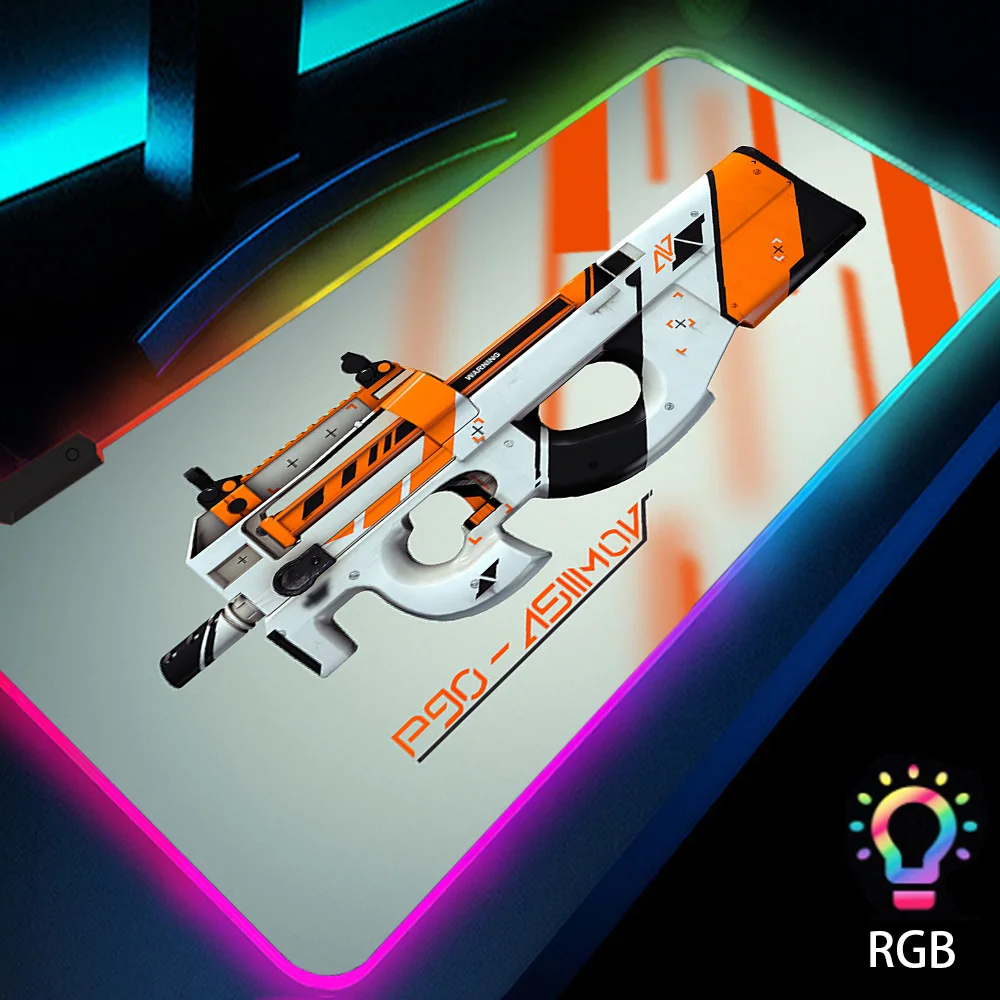 

RGB Large computer nootbook accessories gaming mousepade lbow rest LED aesthetic awp-asiimov deskmat 800x300 xxl