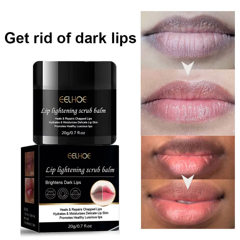Lip Lightening Scrub Balm Exfoliating Lightens Dark Lips Nourish Darkness Removal Lip Balm Repair Lips Fine Lines Moisturizer