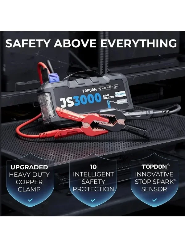 TOPDON Js3000 Jumpstarter 12 В Jump Starter 3000 К А Автомобильный Start Пик
