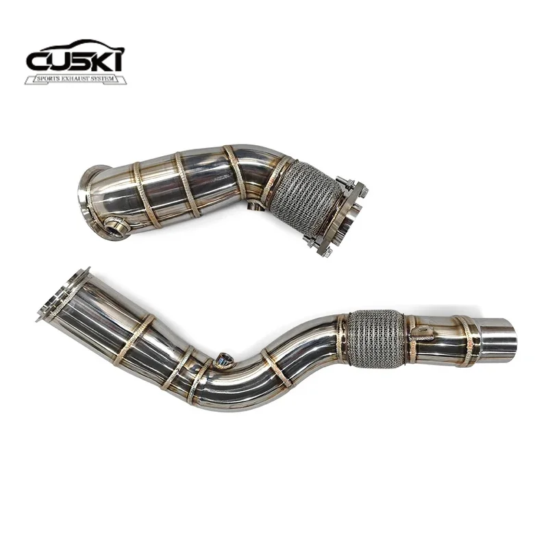 Pertains для BMW M3 M4 F80 F82 3.0T 2014-2019 без кошачьей даунпайпы фитинги модификации