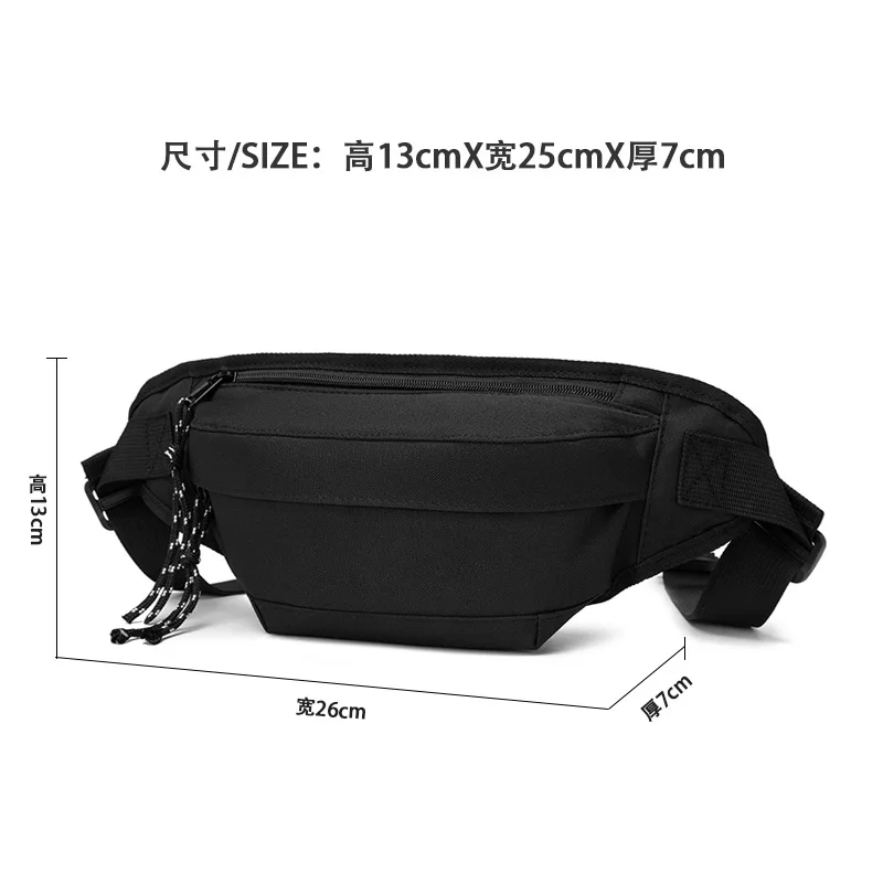 Men's Ins Fashion  Sports Student Shoulder Bag Leisure Nylon  Crossbody Bag Chest Bag