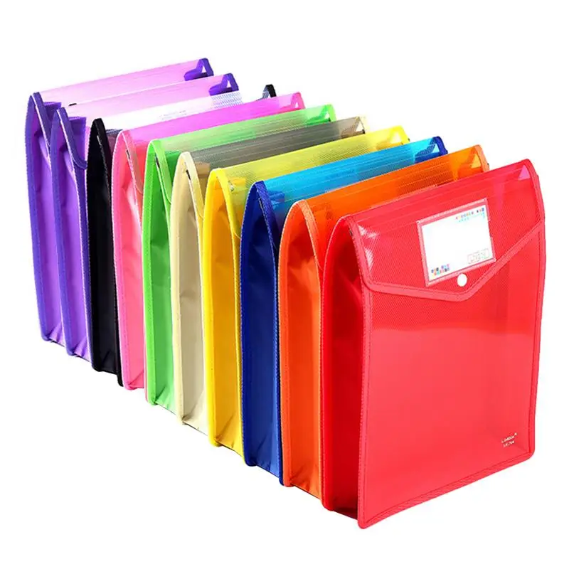 

10pcs File Organizer A4 File Folder Office File Storage Organizer Document Pouch