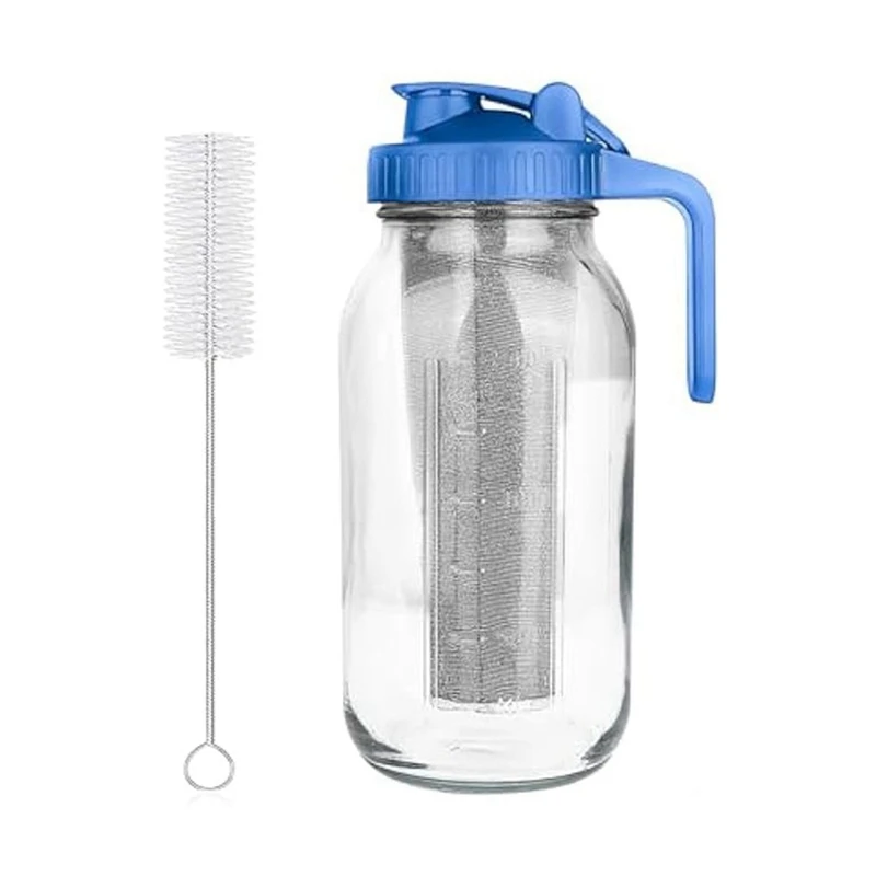 Кофеварка для холодного приготовления кувшин Mason с широким горлышком 64 унции и