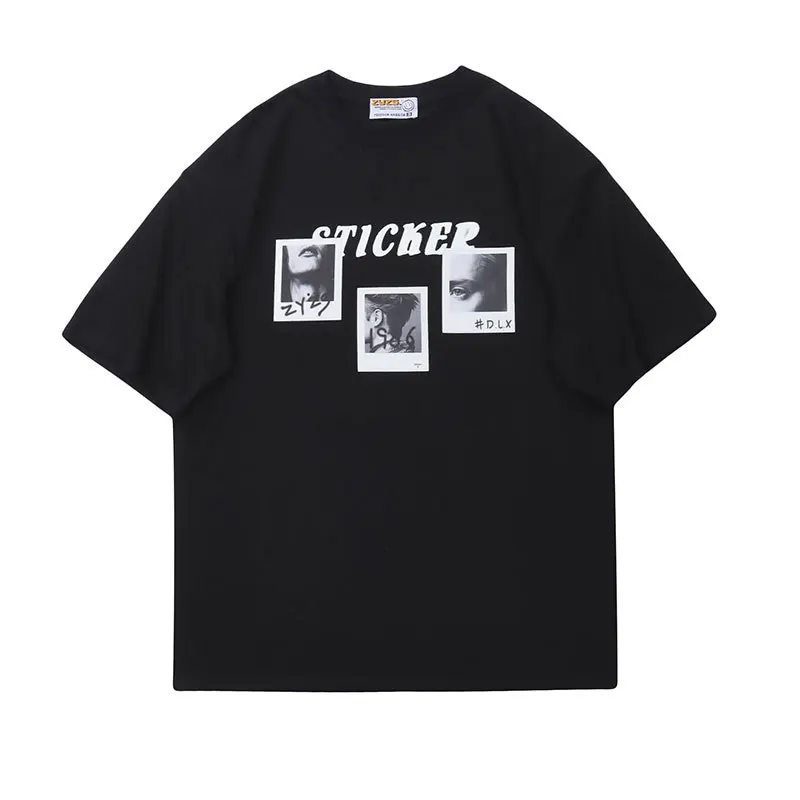 Футболка мужская хлопковая в стиле хип-хоп модная уличная Свободная рубашка с