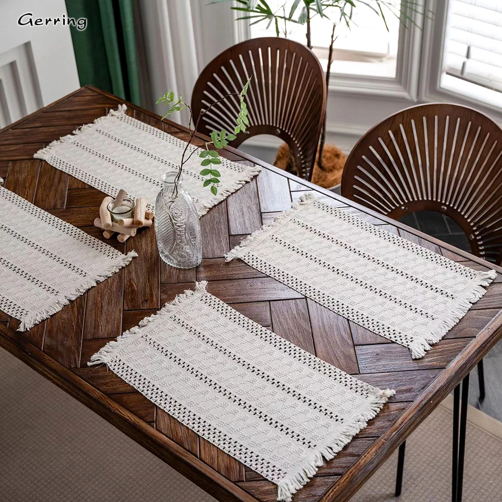 

Gerring Placemats For Dinner Table Macrame Modern Accessory Kitchens Underplate Party Wedding Table Decor Place Mats Set