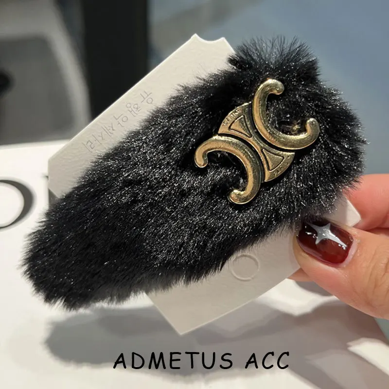 

Metal velvet hairpin female BB clip hairpin temperament clip bangs clip original hairpin