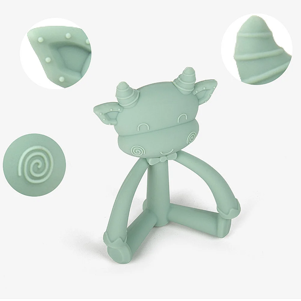 

Creative Baby Teether 3D Teething Baby Chewing Baby Molar Tool Teething Dark Green (Cow)