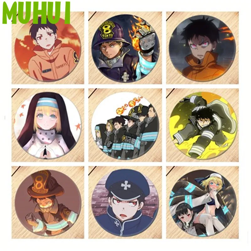

Anime Enn Enn No Shouboutai Fire Force Shinra Kusakabe Brooch Pin Cosplay Badges For Clothes Backpack Decoration Jewelry 19556