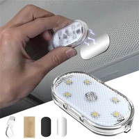 car magnetic led touch light wireless ambient lamp auto interior roof reading lamp usb charging portable mini night lamp