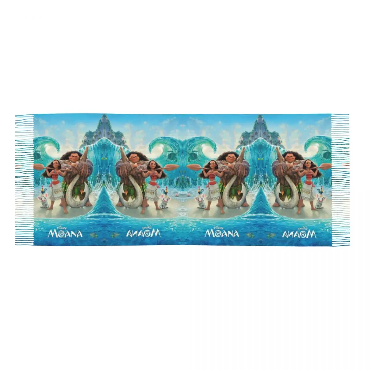 Изготовленный на заказ шарф Moana-Ocean Floor без рамы женские длинные зимние теплые