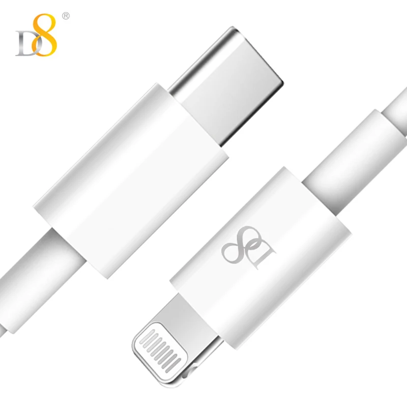 D8 Type C Lighting PD 30W Cable For iPhone 13 11 12 Pro XS Max Xr X 8 7 6 MFi Fast Charger Phone Cable For iPad USB Data Cable