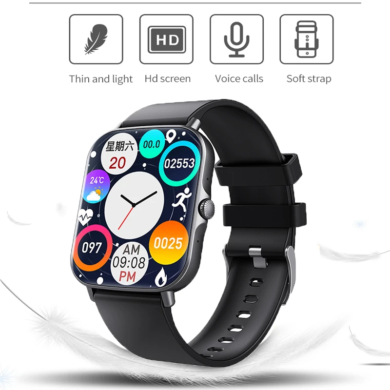

Full Touch Digital Watch Alarm Clock Reminder Music Playback Sleep Monitoring Multiple Sports Modes Men Women Smart Bracelet