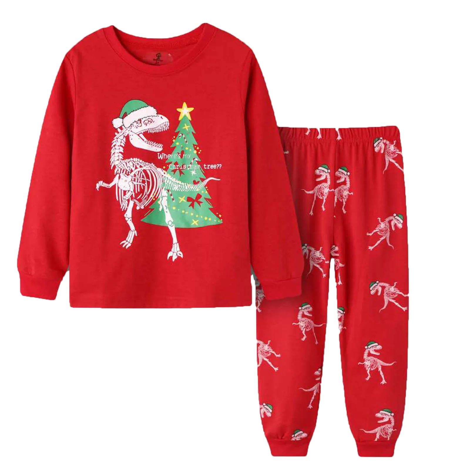 

Warm Comfortable Children Outfits Autumn Kids Pajamas Tracksuit Winter Christmas Tops + Pants 2PCS Baby Boys Girls Clothing Set