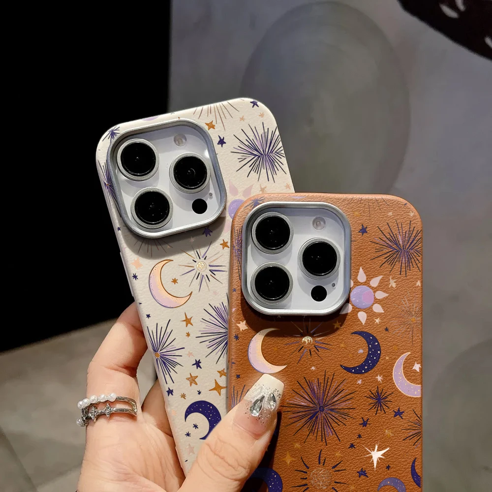 Фото INS Moon Sun Star Роскошный ретро чехол для телефона для Xiaomi Mi Lite 5G Ne Xiaomi For17 Pro Max 13 14 15 12 Pro 12T 13t 14t 15t Fundas №4